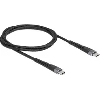 DeLOCK USB 2.0 Cable USB Type-C male to male with extended bend protection 60 W 1 m