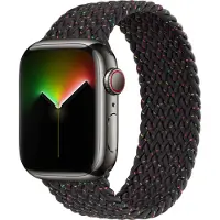 Apple Gevlochten solobandje voor de Watch | 38/40/41/42 mm - Maat 5 - Black Unity