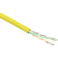 ACT U/UTP CAT6a 10 Gigabit netwerkkabel met flexibele aders - AWG24 - PVC / geel - 305 meter