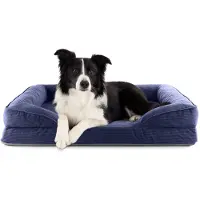 DS Produkte orthopedisch hondenbed van corduroy | ergonomische hondensofa 90x65 cm – voor middelgrote honden | antislipbodem | vulling en hoes wasbaar | hondenmand met traagschuim