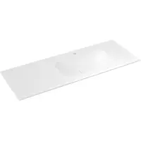 Sapho Aruba Wastafel rechts, 150x51,5 cm, Rockstone wit mat