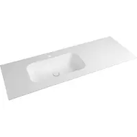 Sapho Aruba Wastafel links, 170x51,5 cm, Rockstone wit mat