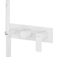 Sapho Spy Inbouwmengkraan voor douche/bad inclusief handdouche, 3-weg, mat wit