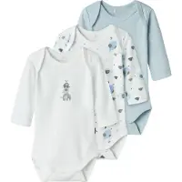 Name it Rompertje/body lichtblauw / lichtgroen / wit