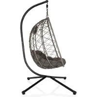 Hjh LIVING Hangstoel COCOVA Outdoor met frame zwart/grijs