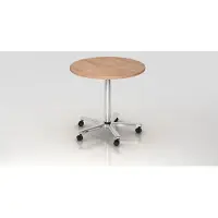 Hjh OFFICE PRO BISTRO 80R C - Systeem conferentietafel Walnoot Chroom ? 80
