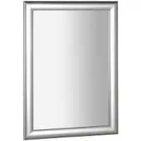 Sapho Esta Spiegel 58x78cm, in houten lijst, zilver met streep