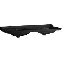 Kerasan Waldorf Keramische dubbele wastafel 150x55cm, mat zwart