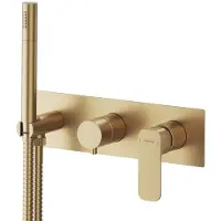 Sapho Spy Inbouwmengkraan voor douche/bad inclusief handdouche, 3-weg, mat goud