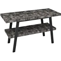 Sapho Twiga wastafeltafel 120x72x50 cm, zwart mat/chipt steen