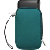 Kwmobile Carrying Case Compatible with Nintendo 3DS XL - Neoprene Console Pouch with Zipper - Petrol