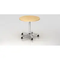 Hjh OFFICE PRO BISTRO 80R C - Systeem conferentietafel Esdoorn Chroom ? 80