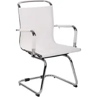 CLP Bezoekersstoel Barnet, mesh-bekleding, vrijdraaiend frame, wit