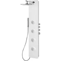 Polysan Spirit Round Thermostatisch douchepaneel 25x155cm, wit