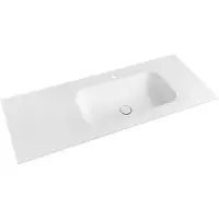 Sapho Treos Wastafel 96,6x51,3cm (20+75), Rockstone, rechts, mat wit