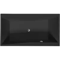 Polysan Quest Rechthoekig bad 190x100x49cm, mat zwart