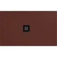 Polysan Flexia Kunstmarmeren douchebak 130x80cm, op maat in te korten, mat bruin