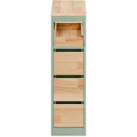 SoBuy Groene Niskast op 4 Wielen | 3 Lades | 23,3x65,3x82,0 cm