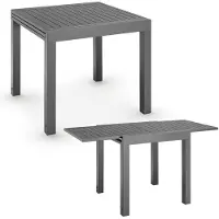 Juskys Uitklapbare Tuintafel Laki - 80 x 80 cm - Antraciet - Aluminium