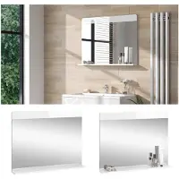 Vicco Izan Badkamerspiegel – 80.1 x 62 cm met plank Wit