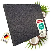 Karat Deurmat Kokos - Voor Binnen en Buiten - Deurmat van Kokos - Vuilvangmat voor Voordeur - Antislip - Voetschraper - Schoonloopmat Naturel - Grijs - 17 mm - 80 x 100 cm