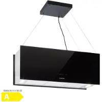 Klarstein hangende eilandafzuigkap voor kookeilanden, 577 m³/h afzuigvermogen, timer, verstelbaar modern design, 3 standen en actief koolfilters