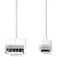 Nedis USB-Kabel | USB 2.0 | USB-A Male | USB Micro-B Male | 480 Mbps | Vernikkeld | 2.00 m | Rond | PVC |