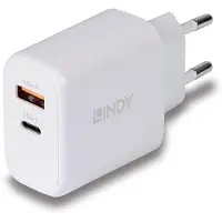 Lindy GaN 65W USB Type A &amp; C - - Oplader - GaN - USB Type C - USB Type A