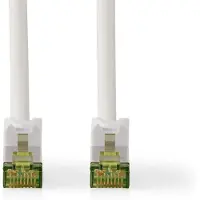 Nedis CAT7 Netwerkkabel | S/FTP | RJ45 Male | RJ45 Male | 15.0 m | Snagless | Rond | LSZH | Wit | Label - CCGL85420WT150