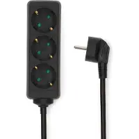 Nedis stekkerdoos | 3-voudig | zwart | 3 meter