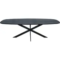 Starfurn Eettafel Ferris - Deens Ovaal Zwart Eikenhout - 240x110x76cm