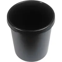 Helit the german H6106195 Prullenbak 30 l (Ø x h) 35 cm x 40.5 cm Polyethyleen Zwart 1 stuk(s)