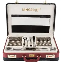 King Hoff 3561 - luxe bestekset koffer - 72 delig - 12 persoons - Modern bestek