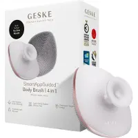 GESKE Body Brush | 4 in 1 | Ontwerp met metalen ring | Reinigingsborstel voor het hele lichaam | Dieptereiniging | Zachte siliconen borstelharen | Ergonomisch ontwerp met twee vingers