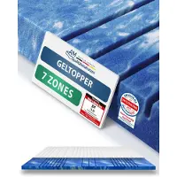 AM Qualitätsmatratzen 7 Zone Deluxe Gelschuim Topper 100x200cm (SG50) - Premiumhoogte 8 cm - Memory foam mattress topper 100 x 200 8cm - TENCEL Lyocell tijk - Zacht en aanpasbar - Made in Germany