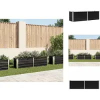 vidaXL Plantenbak verhoogd 160x40x45 cm gegalvaniseerd staal antraciet