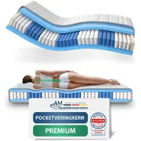 AM Qualitätsmatratzen - Hoogwaardig 7-Zone Pocketveringmatras 160x200 cm - 24 cm - - Pocketvering Matras 160 x 200 - TENCEL Lyocell tijk - ergonomisch matras