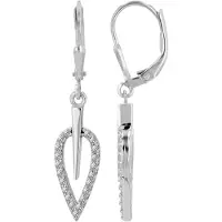 Akzent damesoorbel "Ovaleam" van 925 Sterlingzilver, gerhodineerd, duurzaam
