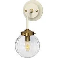 Elstead Lighting LED Wandlamp Cosmos | 1X E14 Max 8W | Cream Painted and Aged Brass