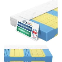 AM Qualitätsmatratzen Premium Plus 7 zones koudschuimmatras 100x200 H2 met traagschuim Made in Germany OEKO TEX gecertificeerde visco koudschuimmatras 100x200 19 cm hoog