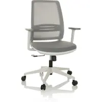 Hjh OFFICE Bureaustoel / draaistoel PROFONDO ECO W Netstof / Stof grijs