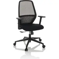 Hjh OFFICE Bureaustoel CARLOW I netstof / stof zwart