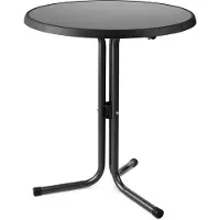Beautissu Emma - Bistrotafel Ø 60 cm Antraciet - Tuintafel Rond Tafel 70 cm hoog - Weerbestendige Outdoor Tafel Made in Germany