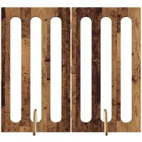 vidaXL Vouwbaar huisdierhek 2 st Eikenhout 100,5 x 38 x 90 cm