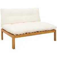 vidaXL Tuinstoel Midden Natuurlijk en Crème Wit Acaciahout