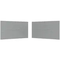 vidaXL Party Tent Zijwand 2 pcs Lichtgrijs 400 x 195 cm PE en staal