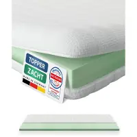 AM Qualitätsmatratzen Basic Topper 180x200cm (SG30) - Zachte & Aanpasbare Matrastopper 180 x 200 - Ook geschikt voor boxsprings - Ademende en wasbare tijk - Made in Germany