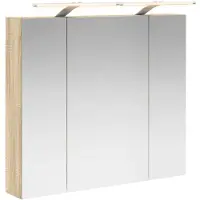 vidaXL Badkamerspiegelkast Sonoma Eik 80 x 14.5 x 70 cm Bewerkt hout