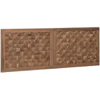 vidaXL Bed Hoofdbord Naturel Massief Teakhout
