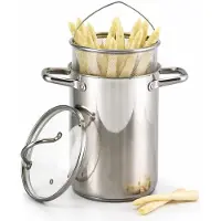 Cookinglife Aspergepan / Pastapan - RVS - Geschikt voor asperges en pasta - Met deksel en aspergemandje - Vaatwasserbestendig - Ø 16 cm / 4.0 liter - Keukengerei - Koken en serveren